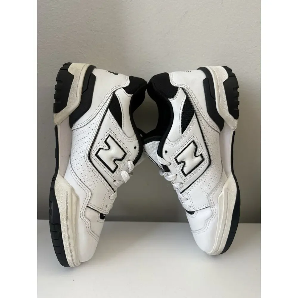 Size 4.5 Big Kids - New Balance 550 - White / Black / Raincloud - BB550HA1